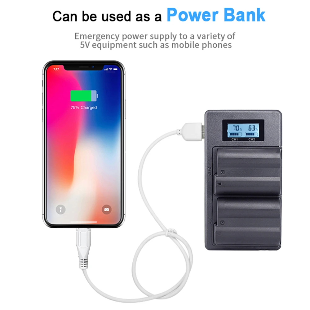 PALO EN-EL15 ENEL15 EL15 зарядное устройство ЖК-USB двойное зарядное устройство для Nikon D500, D600, D610, D750, D7000, D7100, D7200, D800, D800E, D810