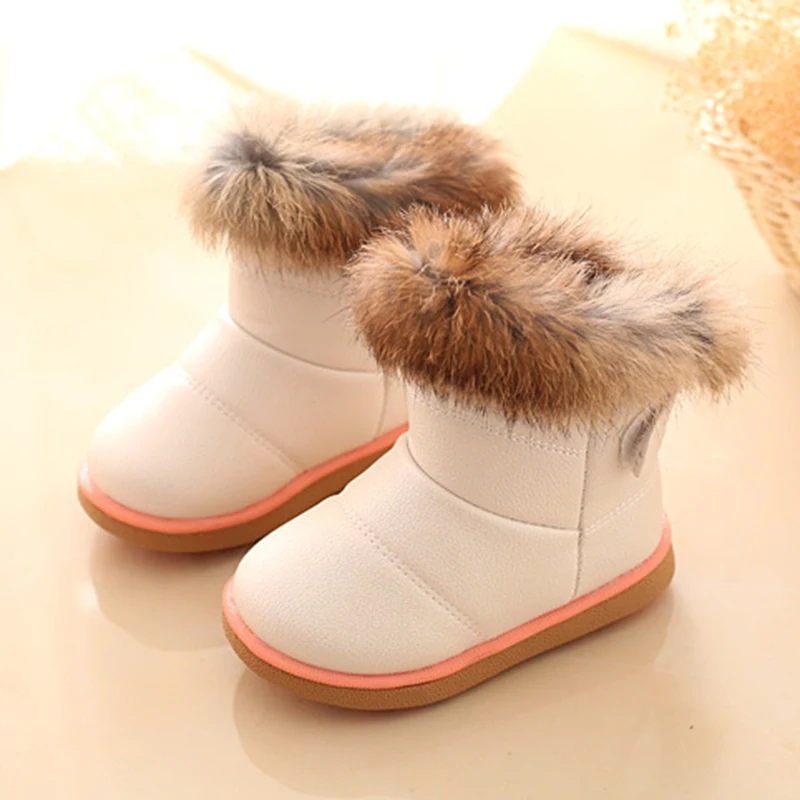 High Quality Children Warm Boots Boys Girls Winter Snow Boots with Fur 1-6 Years Kids Snow Boots Children Soft Bottom Shoes enlarge