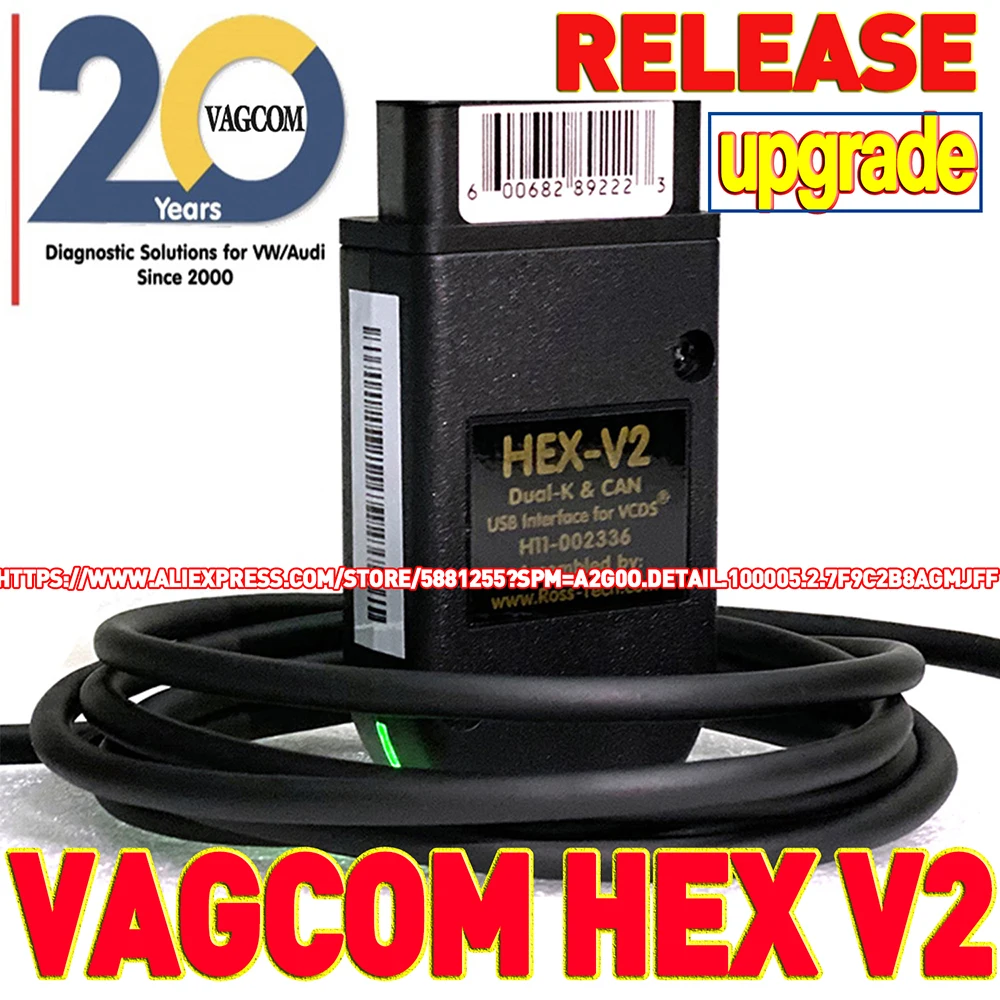 

2022 Топ VAG COM 21,9 VAGCOM Vag HEX V2 USB интерфейс для VW AUDI Skoda Seat VAGCOM многоязычный ATMEGA162 + 16V8 + FT232RQ