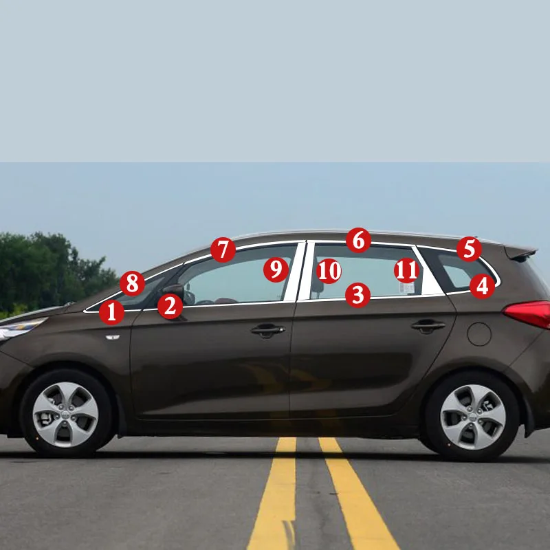 Оконная отделка из нержавеющей стали lsrtw2017 304 для kia carens 2013 2014 2015 2016 2017 2018 rondo