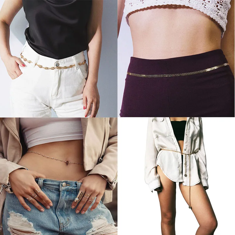 Ремень BLA с цепочкой Женский длинный аксессуар из цепочек