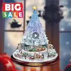 Рождественская елка, вращающаяся скульптура, дневная наклейка на окно, наклейки, рождественские украшения, зимнее домашнее украшение, Новинка