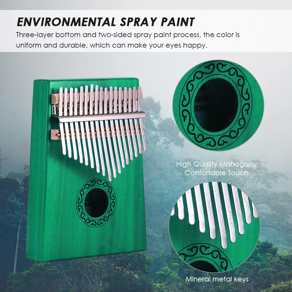 17 клавиш Kalimba большой палец фортепиано высокое качество деревянный корпус