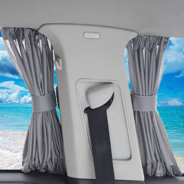 2 x Update 50S 51*39cm Car Styling Adjustable Vehicles Elastic Auto Side Window Sunshade Curtain - Black/Beige/Gray | Автомобили и