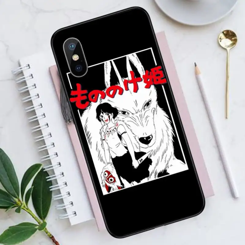 

Studio Ghibli Princess Mononoke Phone Cases for iPhone 11 12 pro XS MAX 8 7 6 6S Plus X 5S SE 2020 XR Luxury brand shell funda