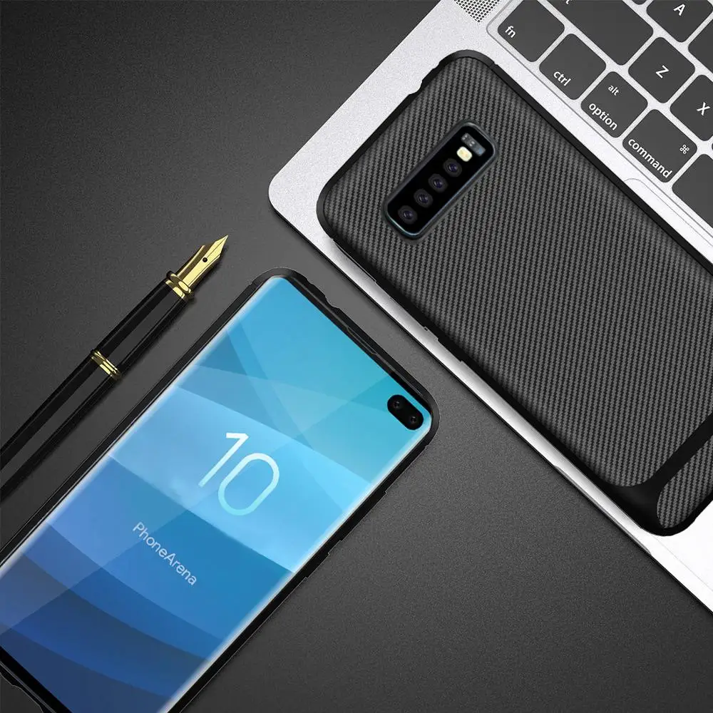 Samsung Phone Case For Galaxya A 20 30 40 50 S 60 70 11 plus s11 E Soft Silicon Cover Carbon Fiber TPU Shockproof |