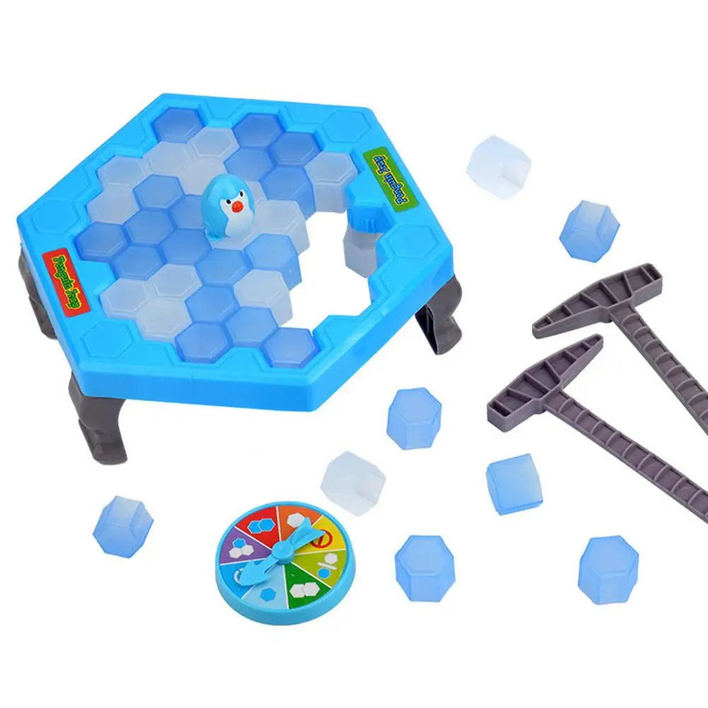 Save The Penguin Ice Puzzle Game Toy Break Ice Block Hammer Trap Party Table Game Parent-child Interactive Penguin Trap Game rabbit smart game visual perception portable table puzzle toy memory training place the level to move the block through
