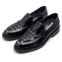 spring black loafers slip on shoes for men rivet men shoes high top casual shoes fashion mens shoes