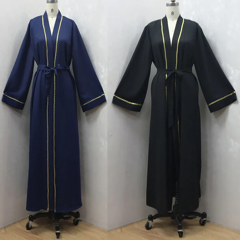 

Ramadan Eid Mubarak Muslim Abaya Belt Dress Bat Sleeve Vestidos Kimono Hijab Jalabiya Robe Gowns Arab African Dashiki Islamic