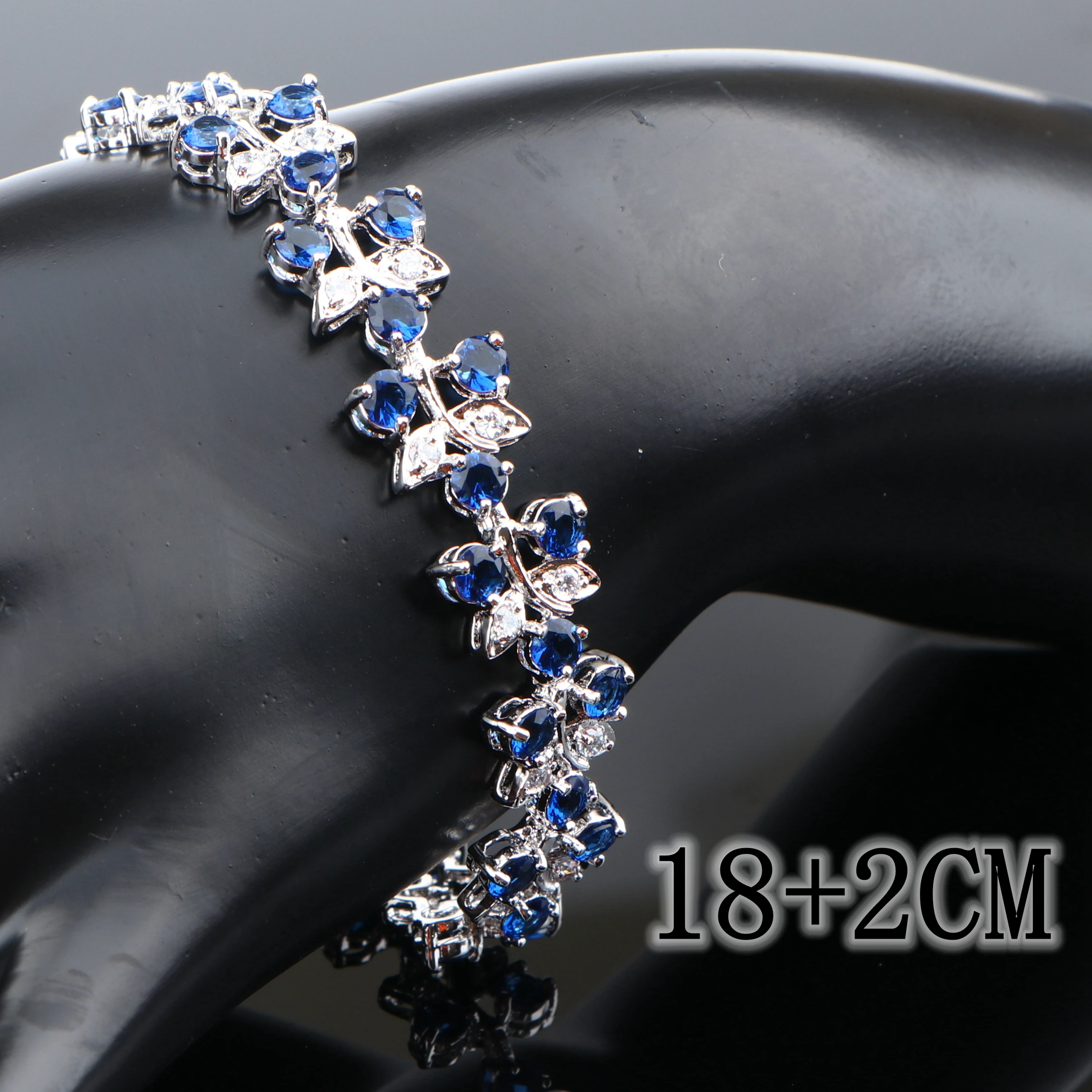 Женский свадебный комплект ювелирных изделий из стерлингового серебра 925 пробы