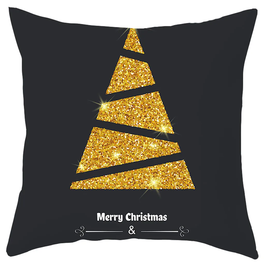 B Merry Christmas наволочка короткая плюшевая наволочка диванная подушка набор украшения дома 45x45 см Декоративные подушки наволочки# R15 - Цвет: B
