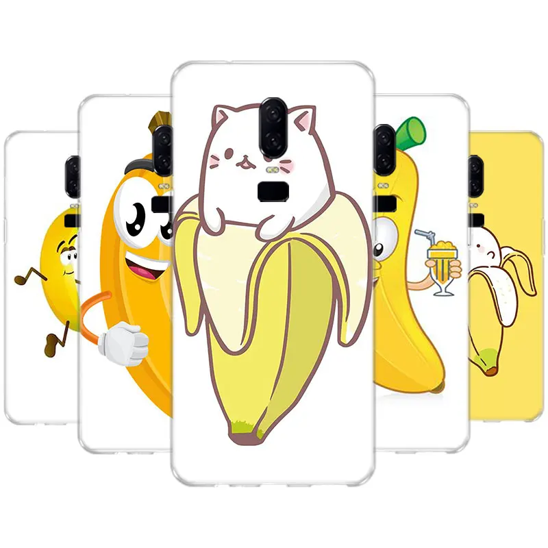 

Cartoon Finger Funny Banana Case For OnePLus One Plus 1+ 9R 9 8T Nord 8 lite 7T 7 Pro 6T 6 5T 5 Transparent Silicone Cover Coque