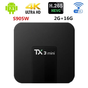 ТВ-приставка Android, 4K, Android, 2 + 16 ГБ, S905W, 4 ядра, поддержка 3D HDMI, Wi-Fi