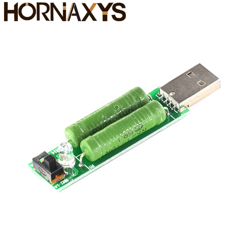 2 шт./USB мини резистор нагрузки разряда 2A/1A с переключателем 1A зеленый светодиод 2A