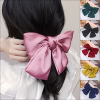 new jewelry red bow hairpin female back head spring clip hair accessories hair rope japanese hairpin headdress clip