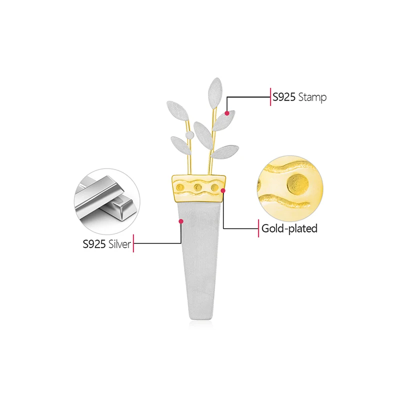 Lotus Fun реальные стерлингового серебра 925 дизайнер ювелирных украшений ручной