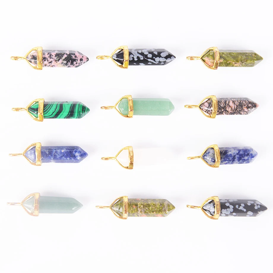 Пуля Форма натуральный камень кулон настоящий фиолетовый с украшением в виде