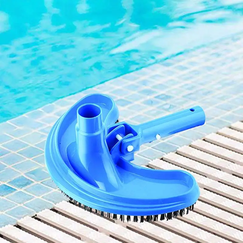 

HX5F Swimming Pool Curved Cleaning Brushes Mop Suction Head Plastic Bristle and Clips Multipurpose Tools for Cleans Wall Pool