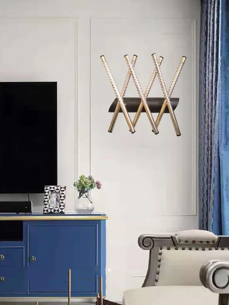 

New fashion simple American European style wall lamp bedroom staircase living room background wall home decoration LED wall lamp