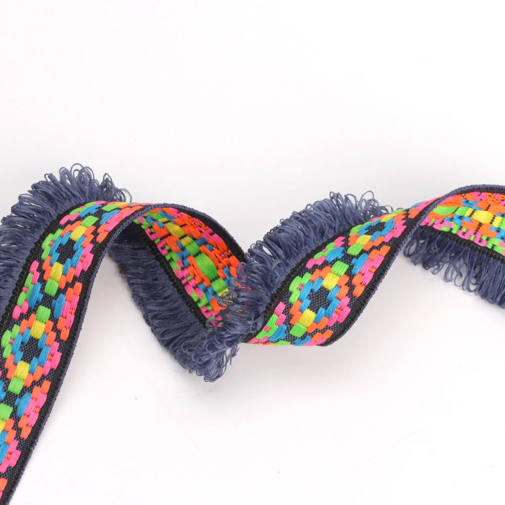 Винтажная вышитая отделка тесьма кружевной помпон Искусственные ремесла лента