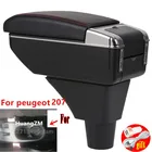 Подлокотник для peugeot 207 с USB-зарядкой, двухслойный центральный подлокотник для хранения, подстаканник, пепельница, аксессуары