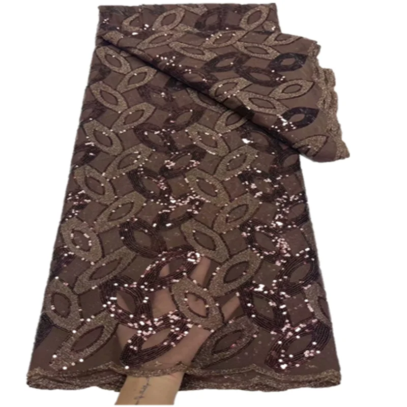 Hot Sell royal blue Africa Sequins Lace Fabric Top Quailty African Embroidery Net For Woman FYU78 | Дом и сад