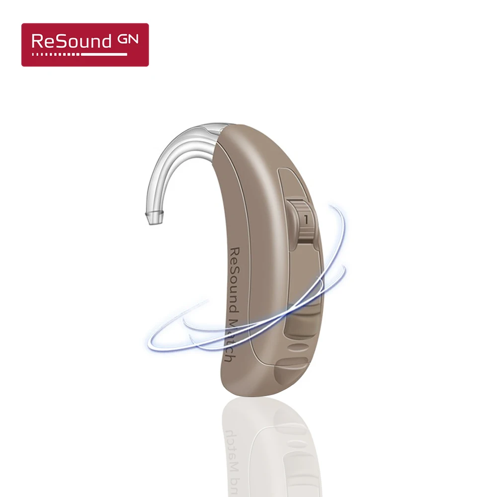

Gn Resound Match Hearing Aid Adjustable Tone Sound Amplifier Deaf Elderly Digital Mini BTE Hearing aids