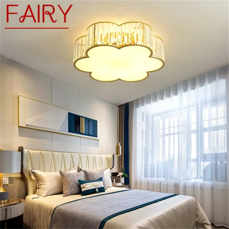 

FAIRY Gold Ceiling Lamp Modern Creative Cloud LED Crystal Light Fixtures Home For Dining Room Decoration