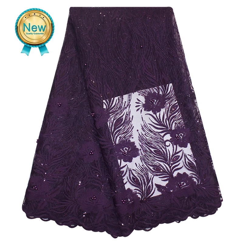 Последний французский Тюль сгоревшая оранжевая кружевная ткань 2020 Высокое