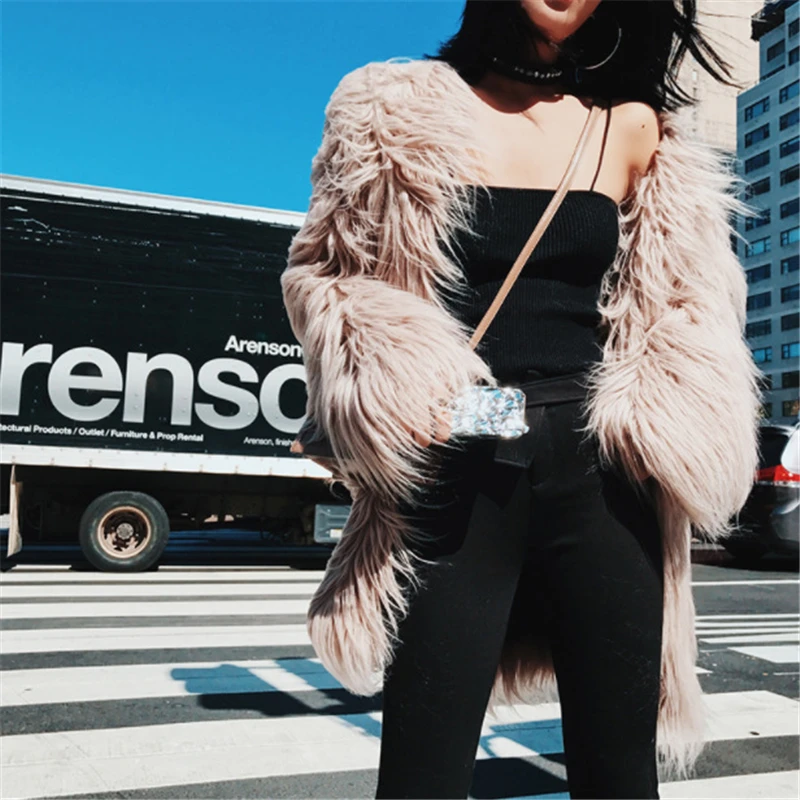 Новинка 2020 осенне зимняя куртка из искусственного меха женское модное пушистое