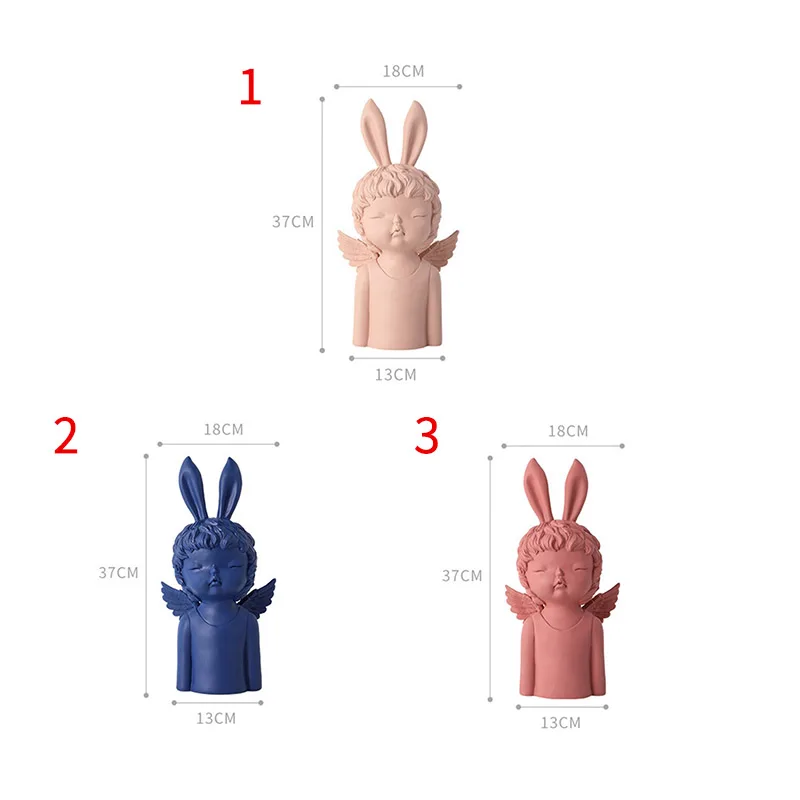 

Nordic Style Lovely Angel Resin Sculpture Creative Cute Fairy Statue Figurines Crafts Home Decoration Child Girl Birthday Gift