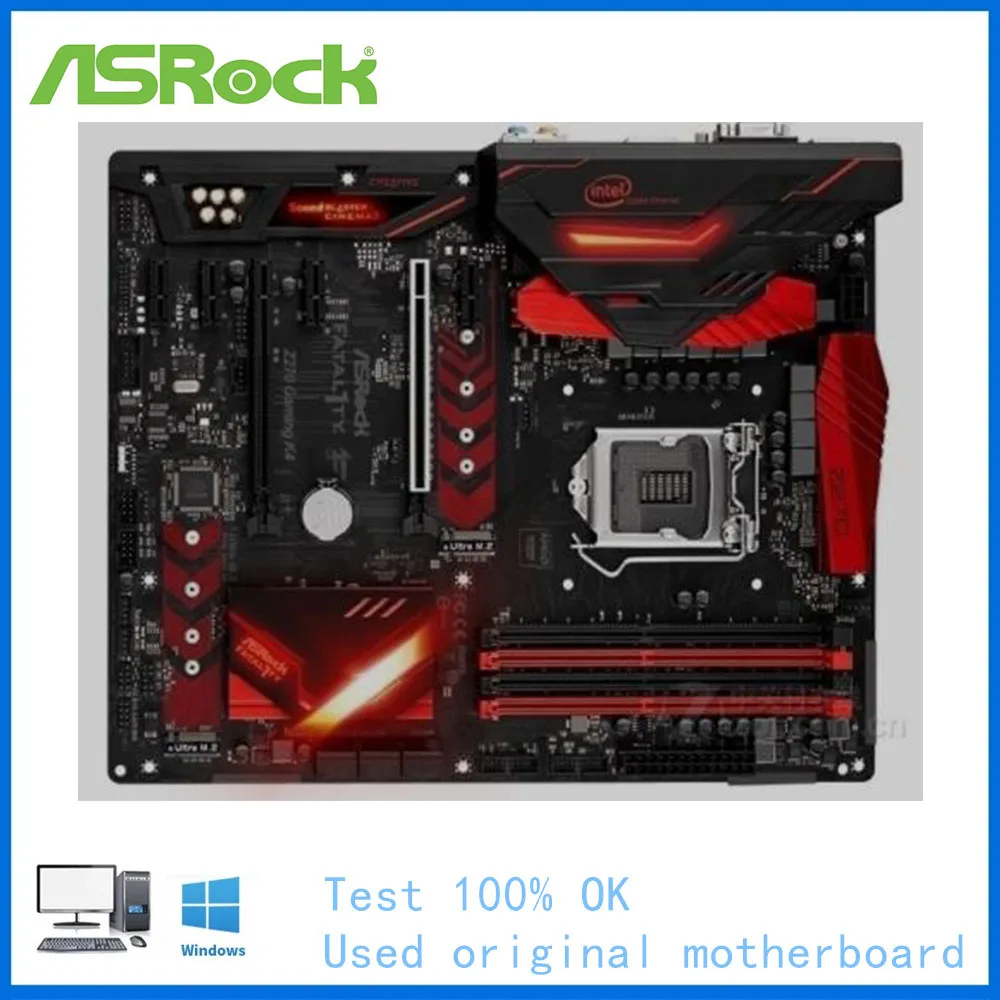 Материнская плата для компьютера ASRock Z270 Gaming K4 LGA 1151 DDR4 б/у процессор Core i5 6600K i7 7700K |