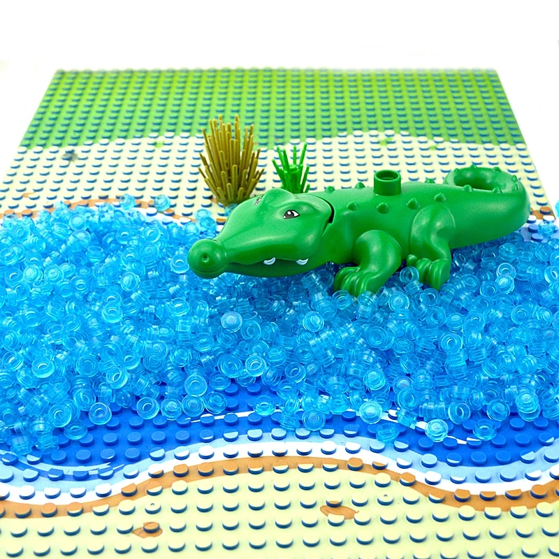 

500pcs DIY Building Blocks 1x1 Dots Thin Figures Bricks Lamp Educational Creative Size Compatible With All Brand 4073 Toys