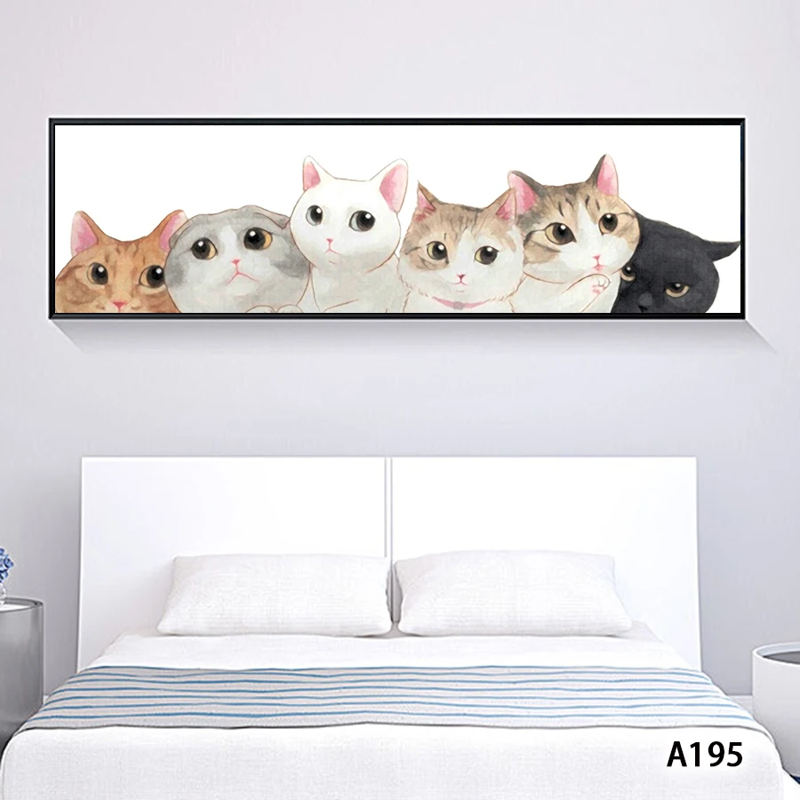 

Abstract Oil Painting Print on Canvas Modern Animal Cat and Dog Canvas Print Canvas Painting Wall Art Picture for Home Decor