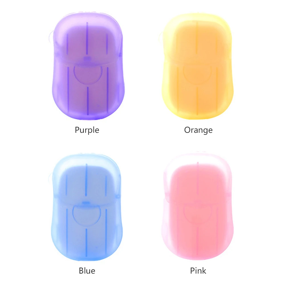 20 шт мыльная бумага s портативные одноразовые мыльные хлопья с коробкой для