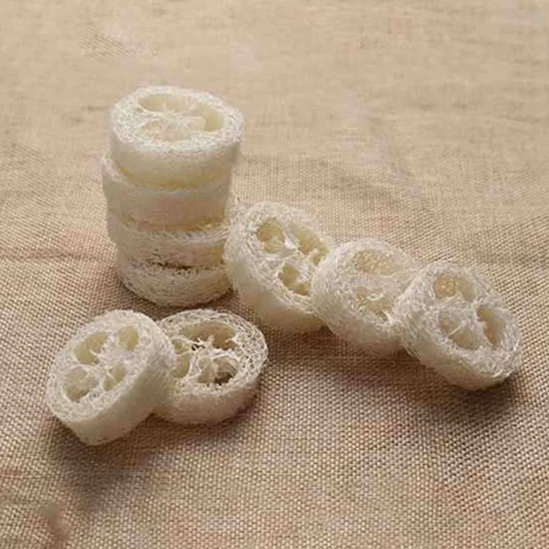 

Natural Loofah Luffa Slice DIY Customize Soap Tools Cleaner Sponge Scrubber Soap Holder 1.25Cm Thick 4Cm Wide 250Pcs/Lot