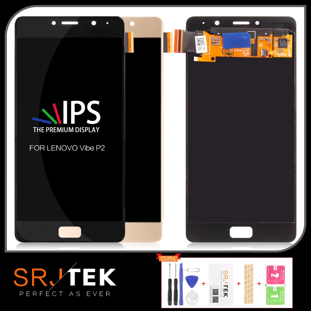 SRJTEK экран 5 дюйма для Lenovo Vibe P2 сенсорный дигитайзер рамка стекло p2a42 ЖК дисплей