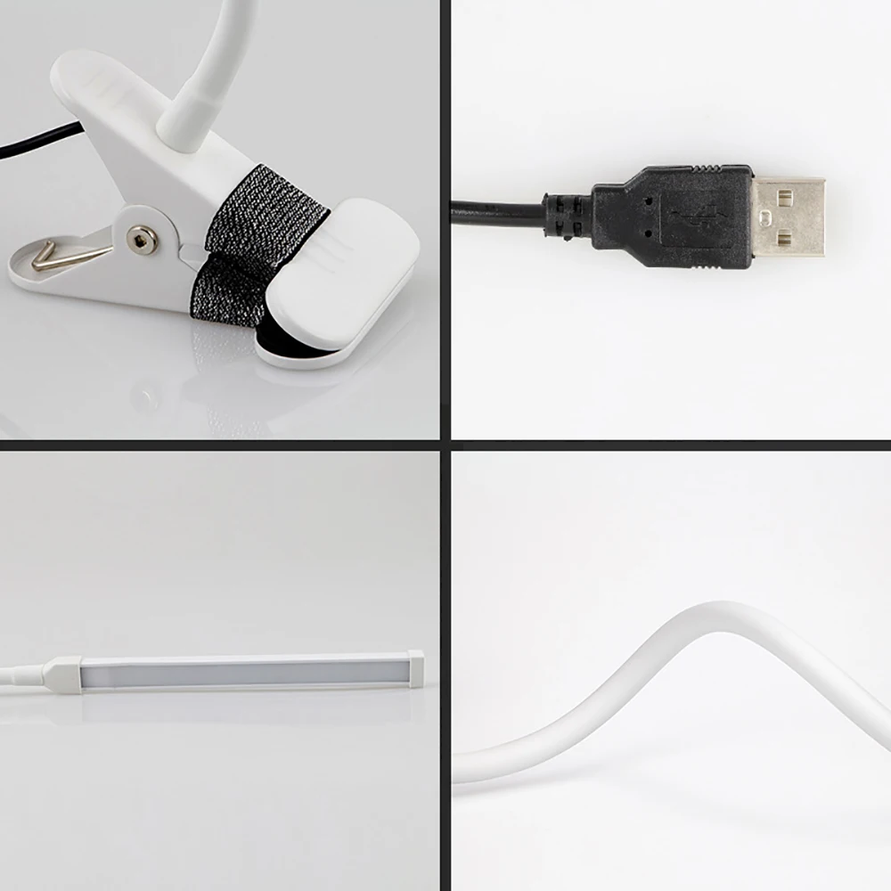 8 Вт Светодиодная Регулируемая Настольная лампа с питанием от USB три цвета