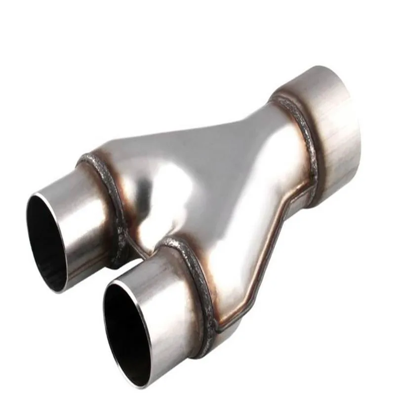 

Stainless Steel Exhaust Y Pipe Adapter Connector 2.5" Single to 2 1/2" 2.5" Dual