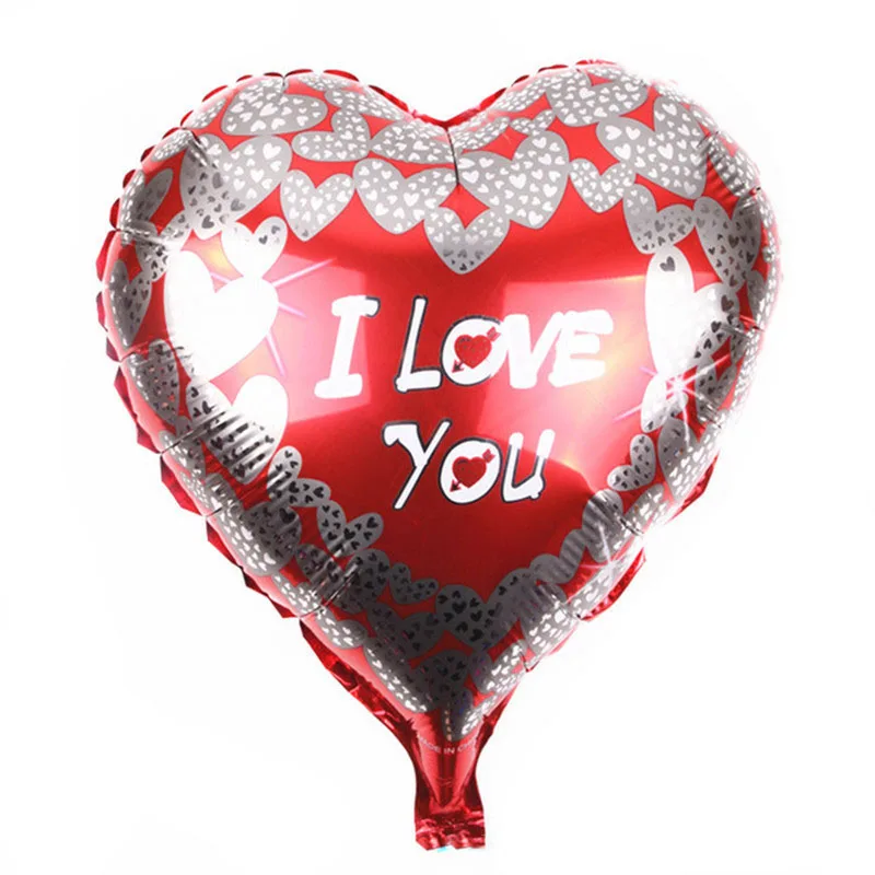 1 шт 18 дюймов в форме сердца I Love You фольгированные шары сердце Свадьба День святого Валентина гелиевый воздушный шар Globos вечерние украшения