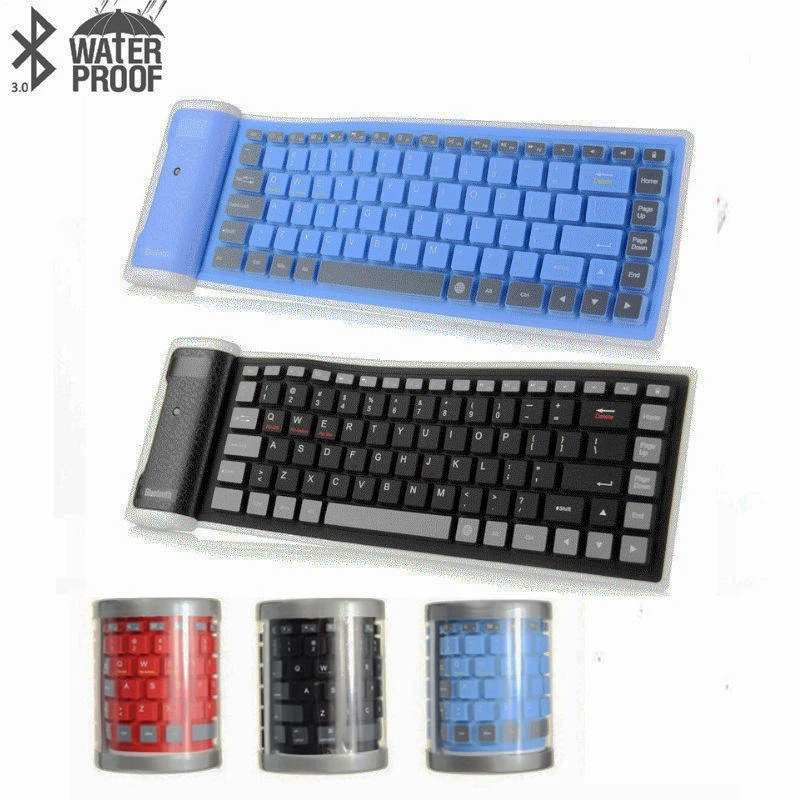 

Bluetooth Wireless Silent Keyboard Mini Ultra Slim Folding BT Keypad Waterproof Noiseless PC Office Keybord For iPad Apple Phone