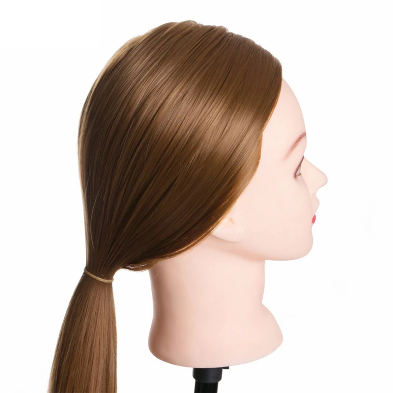 

60cm Real Human Hair Hairdressing Training Mannequin Practice Head Salon Professional Hairdresser Styling