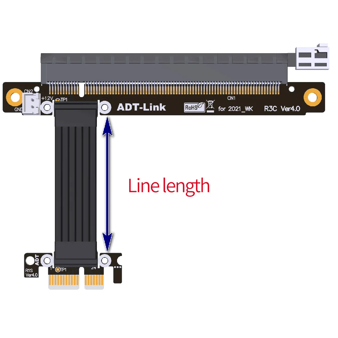 Кабель-удлинитель для видеокарты ADT-Link RTX3090 PCIe 4 0x16 до x1 | Компьютеры и офис