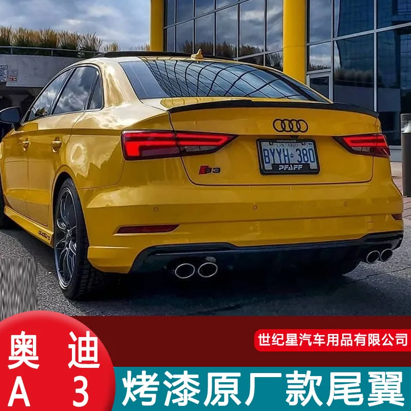 

For Audi A3 sedan 2014-2020 high quality ABS Plastic Unpainted Color Rear Spoiler Wing Trunk Lid Cover Car Styling