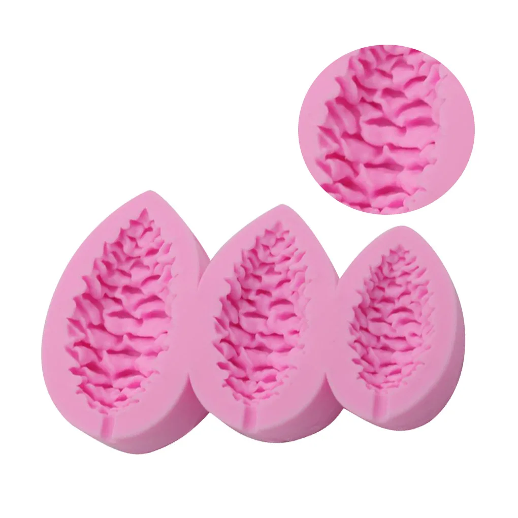 Сосновые орехи Форма 3D помадка форма сосновый конус силиконовая эпоксидная