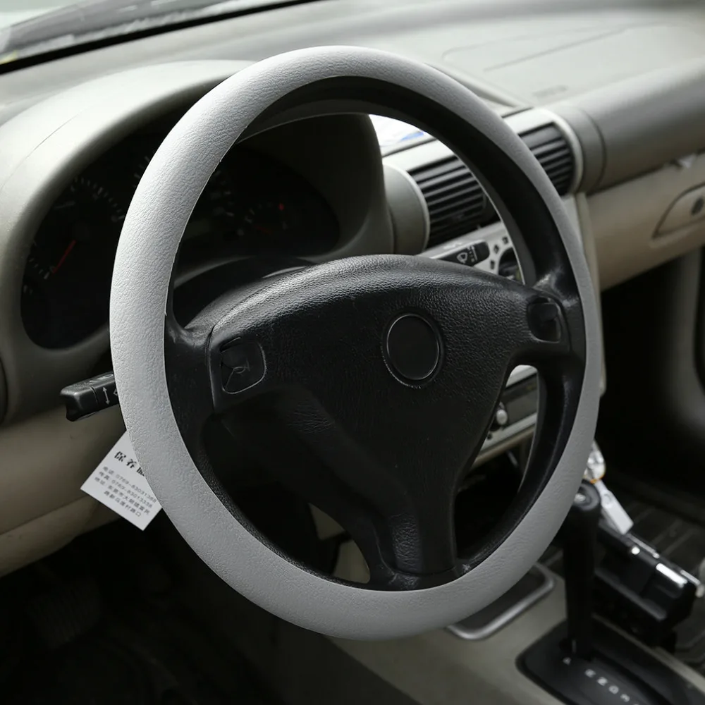 

newest Fashional Decoration New Soft Silicone Steering Wheel Cover Shell Skidproof Odorless Eco-Friendly Protector For Car hot