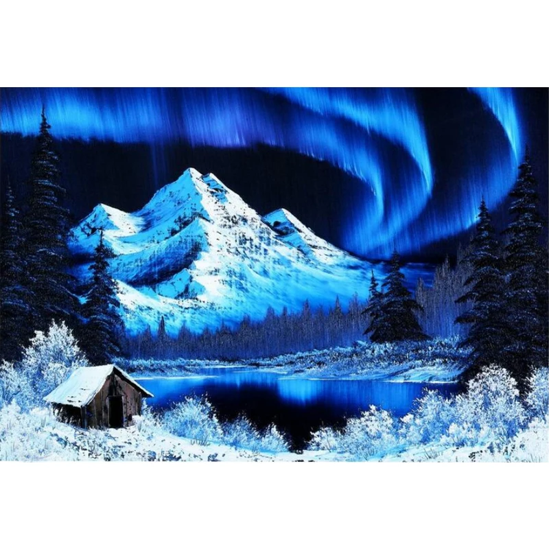 5D Diy алмазная живопись раскрашенные удивительные Северные огни квадратные