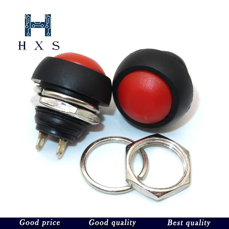 Водонепроницаемая кнопочная кнопка 12 мм 2 шт. для переключателя