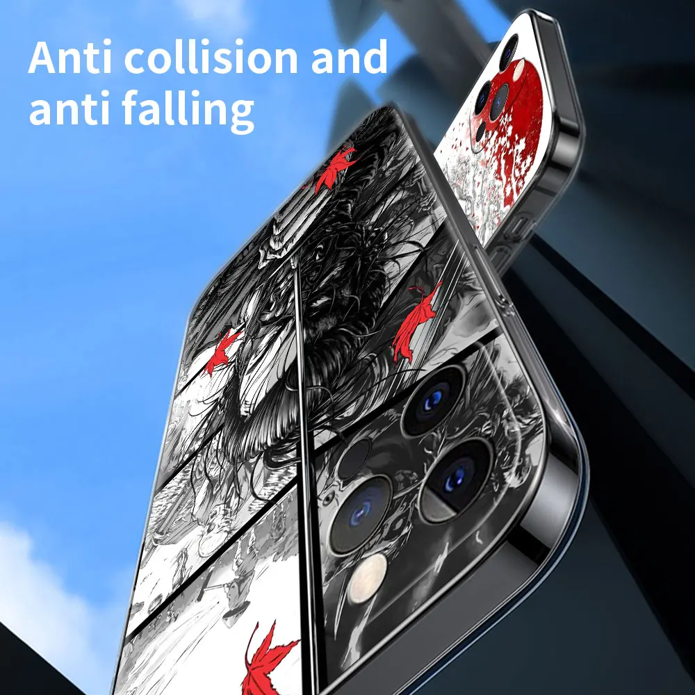 Fitted Case for Apple iPhone 7 11 12 Pro XR X XS Max 6 6S 8 Plus 5 5S SE Clear Soft Coque Japanese Samurai Phone Cover