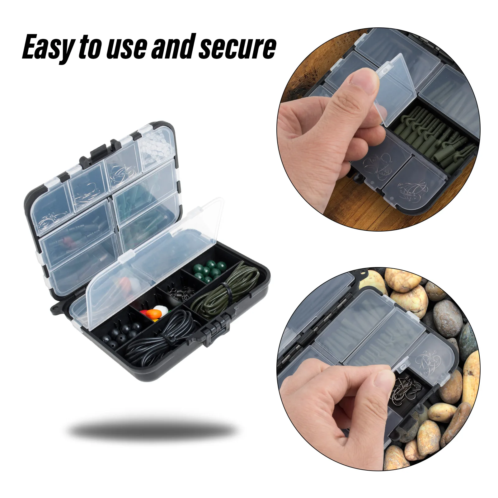 278/280/312pcs Carp Fishing Tackle Kit Fishing Swivel Snaps Hooks Anti Tangle Sleeves Safety Clips Carp Fishing Accessories